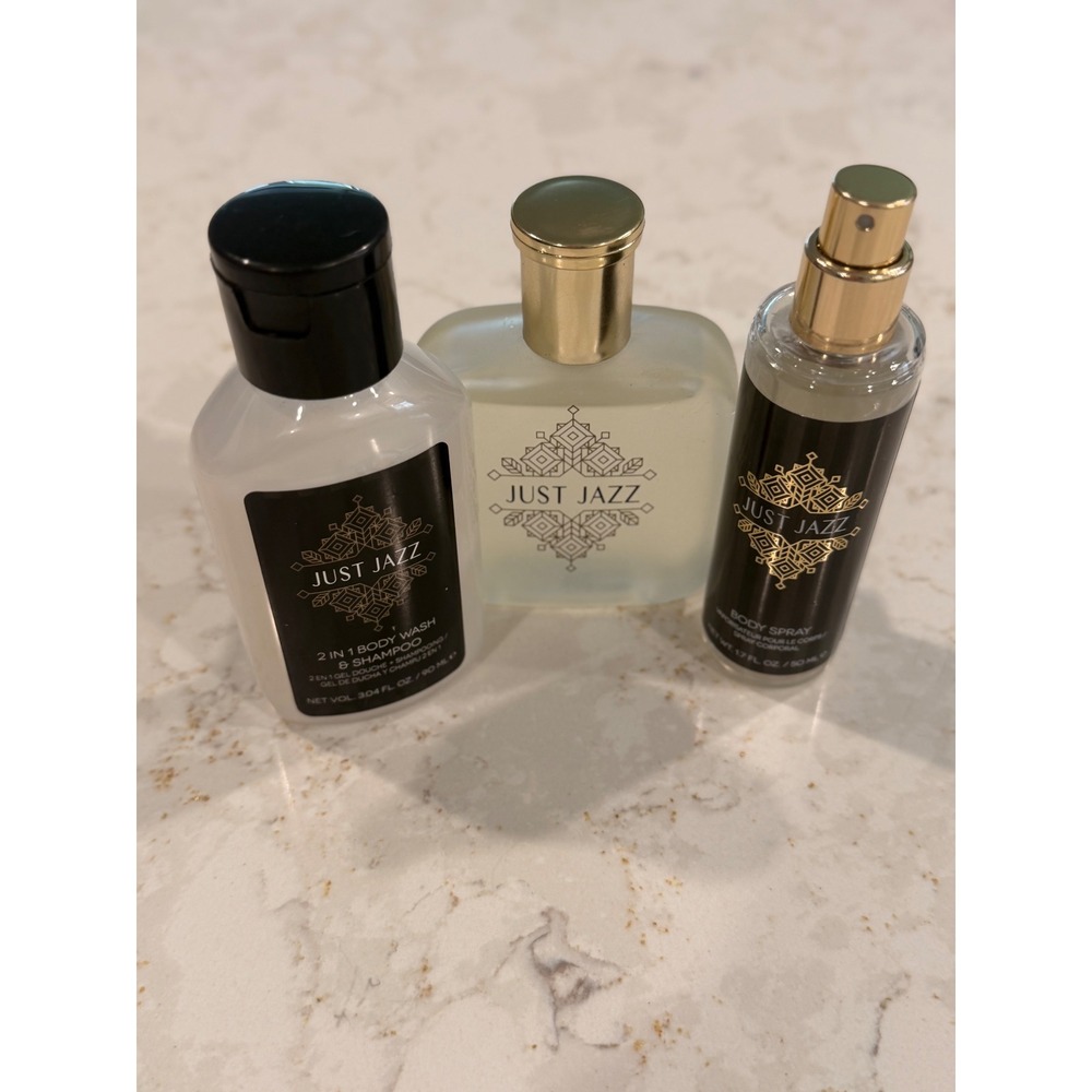 Preferred Fragrance Just Jazz 3pc Set Cologne Body Spray 2-in-1 Wash Unused